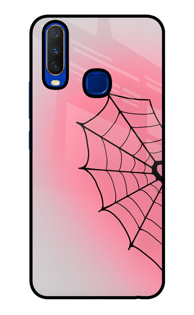 Pink Web Vivo Y15/Y17 Glass Case