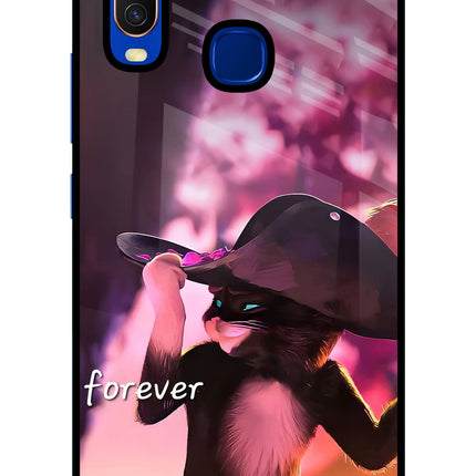 Forever Cat Vivo Y15/Y17 Glass Case