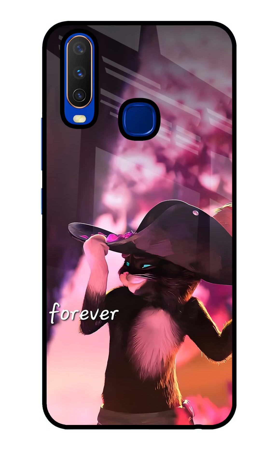 Forever Cat Vivo Y15/Y17 Glass Case