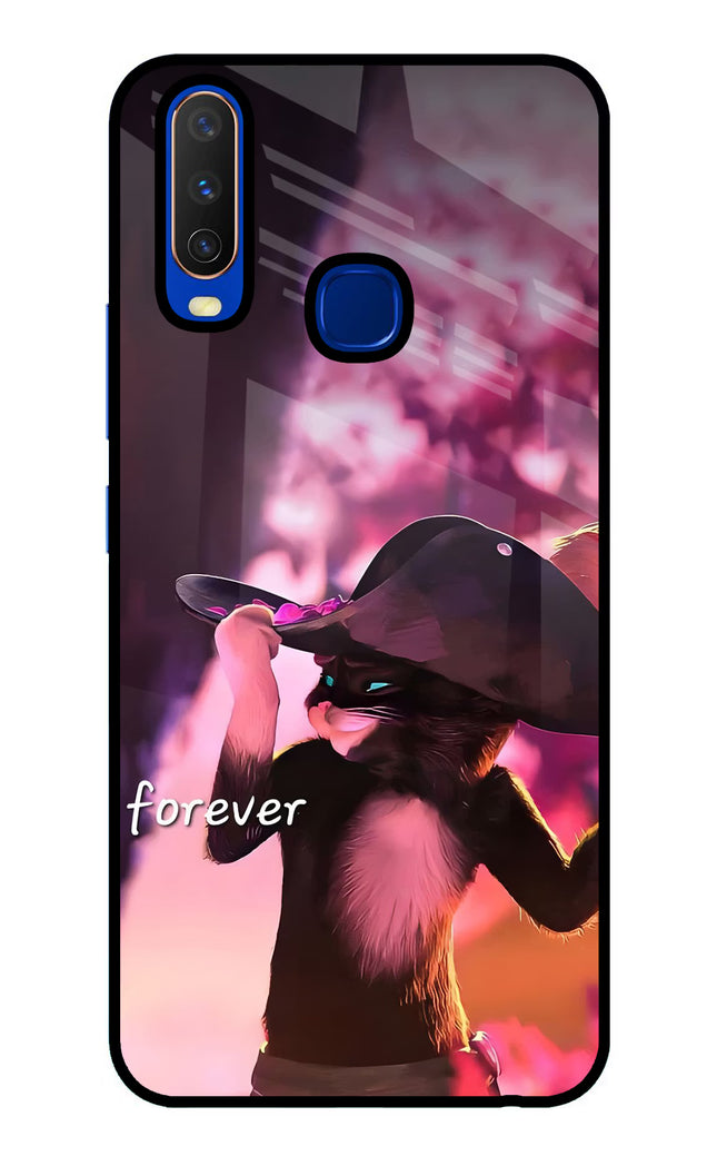 Forever Cat Vivo Y15/Y17 Glass Case