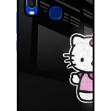 Kitty Charm Vivo Y15/Y17 Glass Case