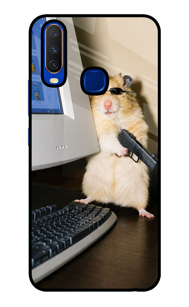 Hacker Hamster Vivo Y15/Y17 Glass Case