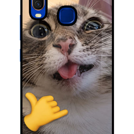 Silly Cat Call Vivo Y15/Y17 Glass Case