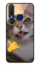 Silly Cat Call Vivo Y15/Y17 Glass Case