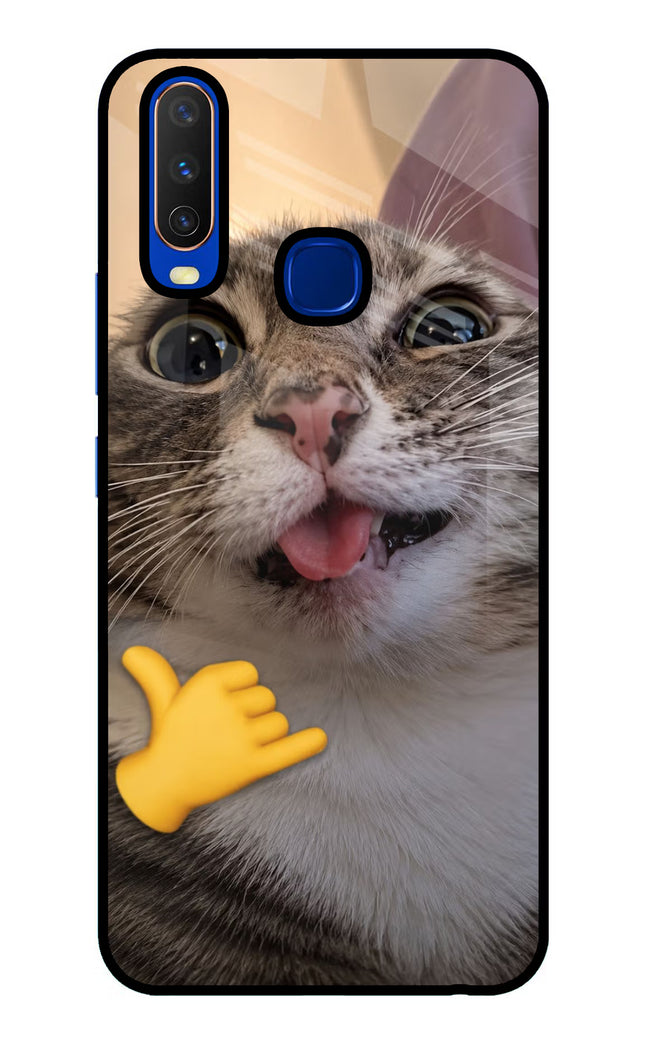 Silly Cat Call Vivo Y15/Y17 Glass Case