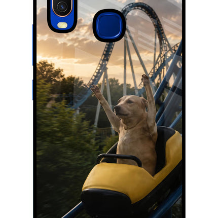 Rollercoaster Dog Vivo Y15/Y17 Glass Case