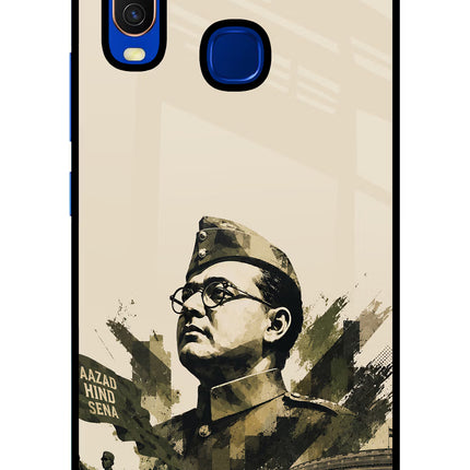 Netaji Rising Vivo Y15/Y17 Glass Case Back Cover by Casekaro