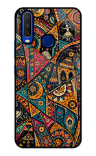 Folk Print Vivo Y15/Y17 Glass Case