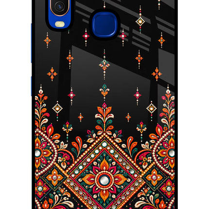 Noir Mehfil Vivo Y15/Y17 Glass Case