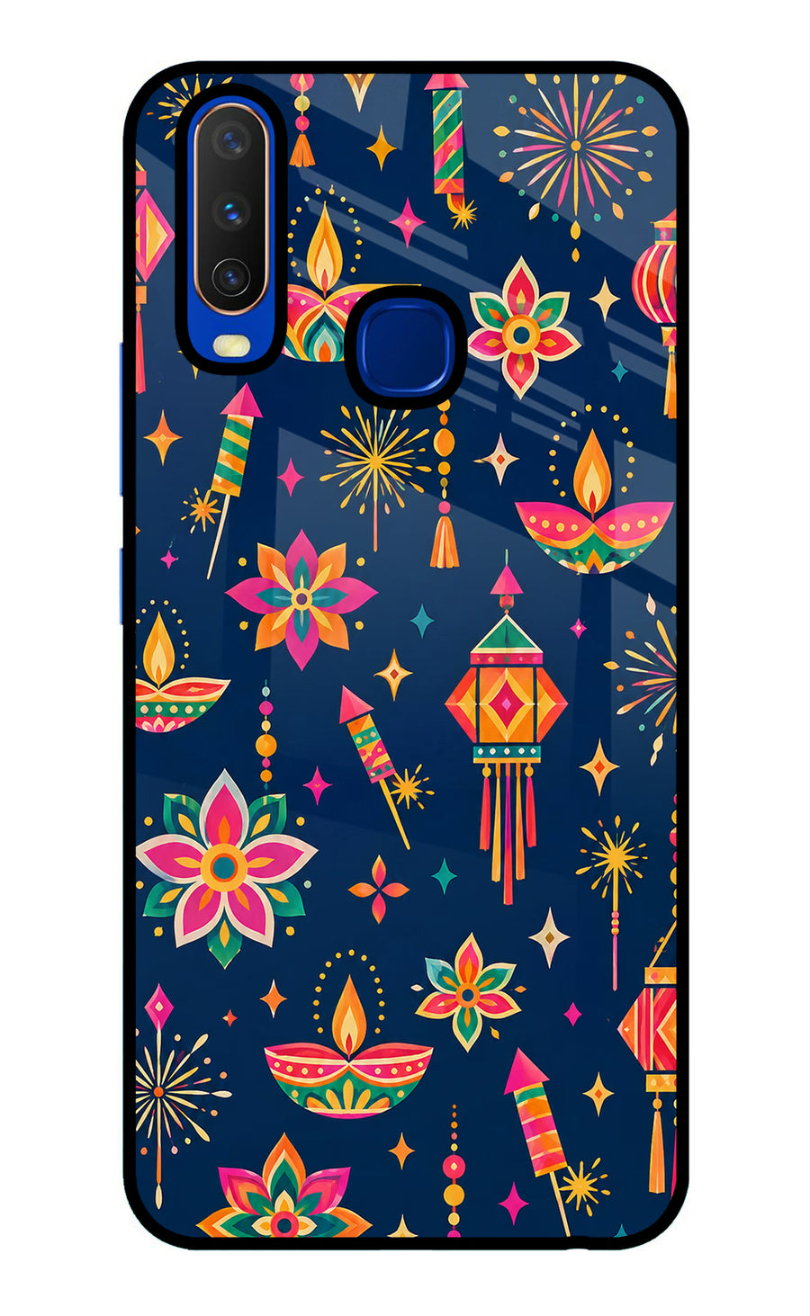 Festive Pop Vivo Y15/Y17 Back Cover, Glass case