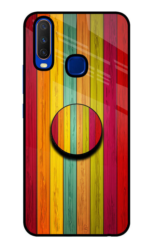 Multicolor Wooden Vivo Y15/Y17 Pop Case by Casekaro