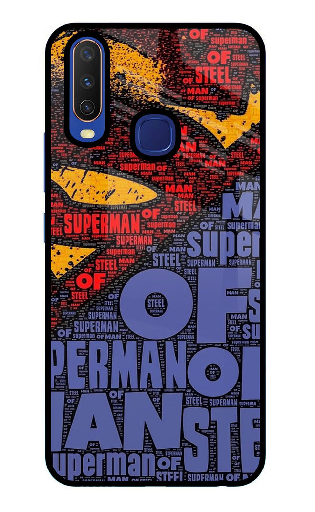 Superman Vivo Y11/Y12/U10 Glass Case Back Cover by Casekaro