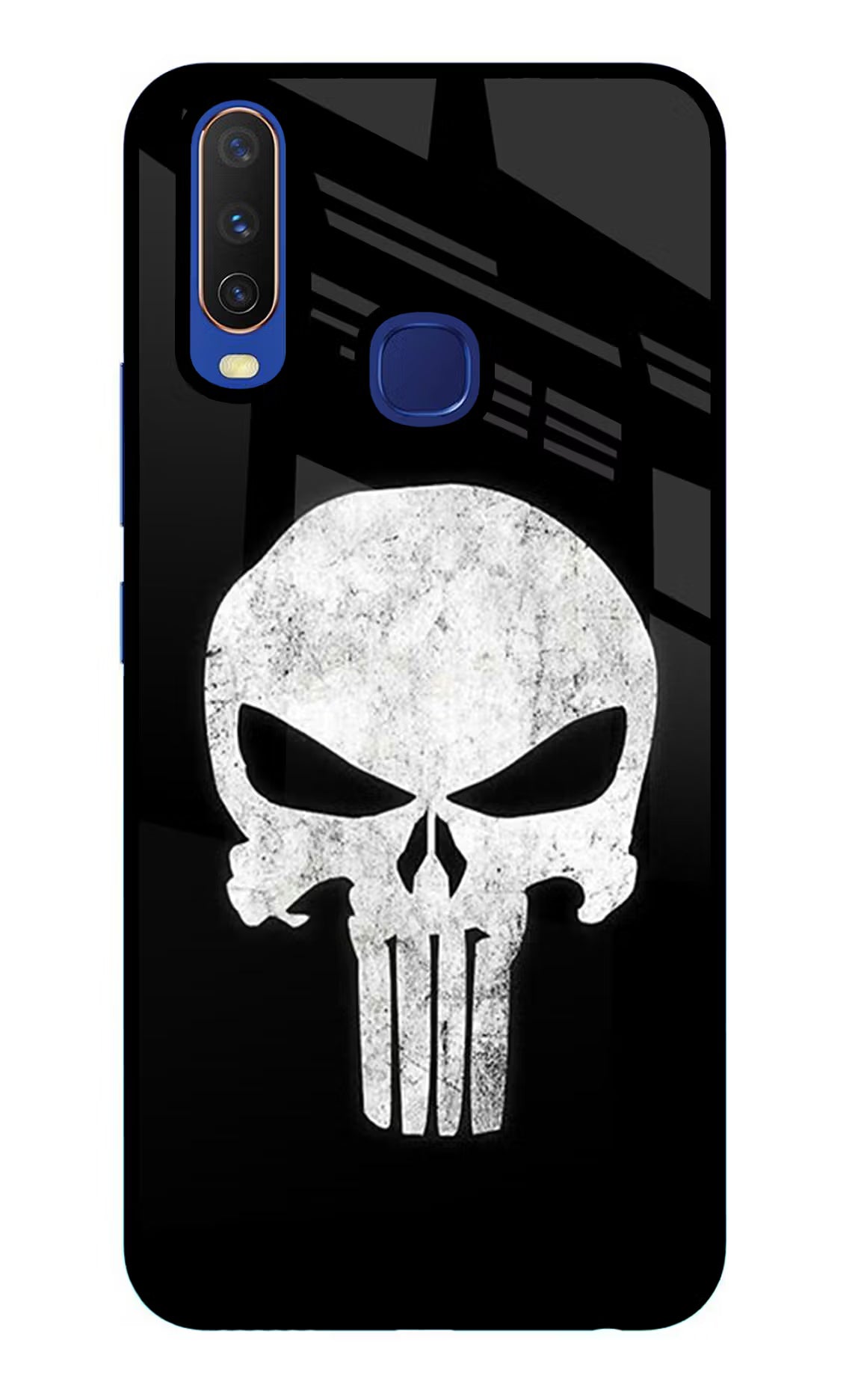 Punisher Skull Vivo Y11/Y12/U10 Glass Case Back Cover by Casekaro