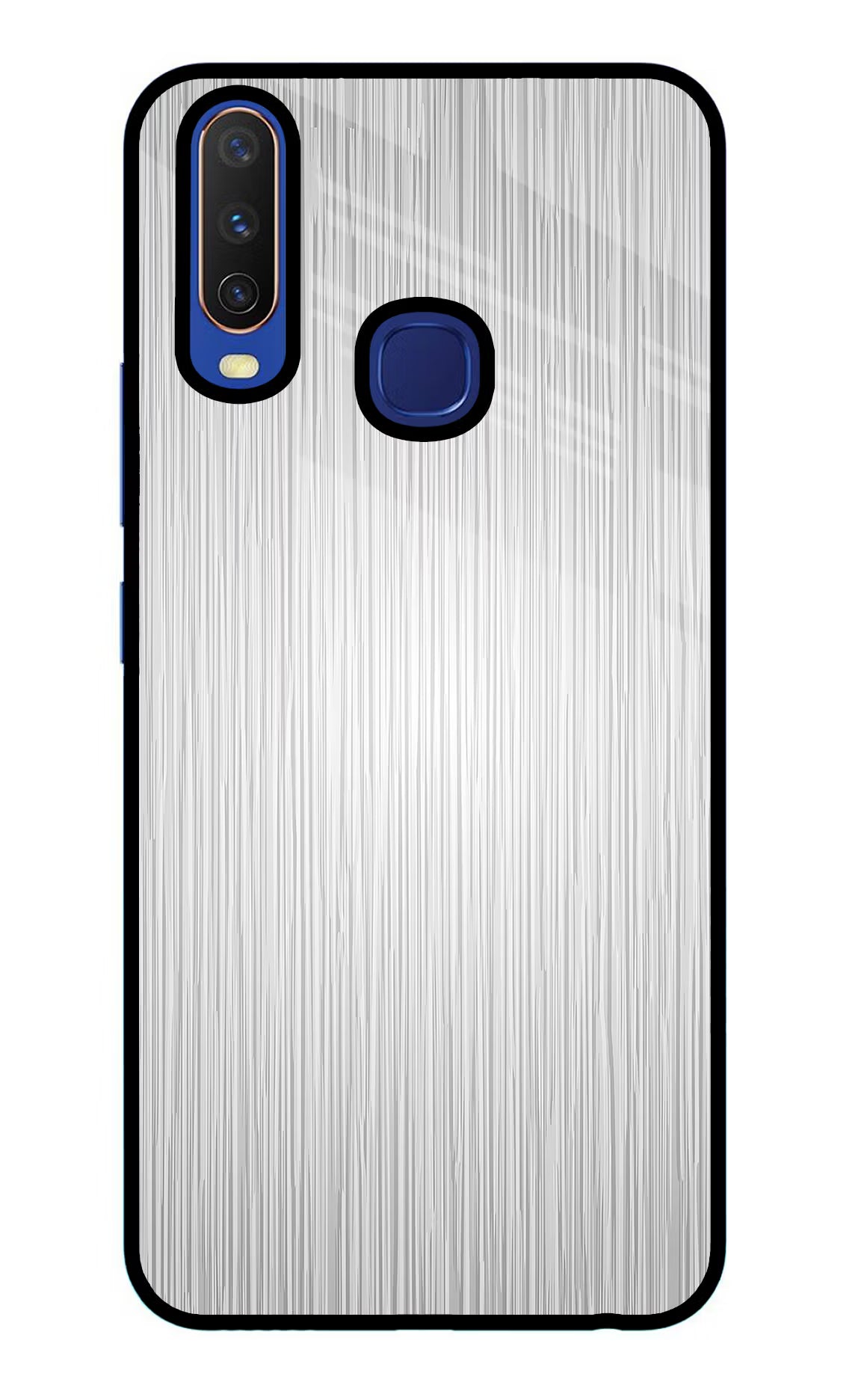 Wooden Grey Texture Vivo Y11/Y12/U10 Glass Case Back Cover by Casekaro