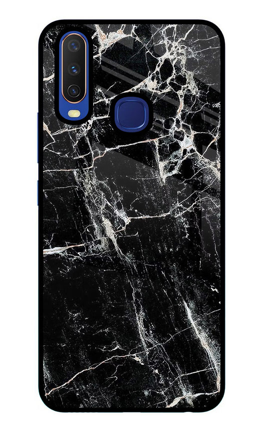 Black Marble Texture Vivo Y11/Y12/U10 Glass Case