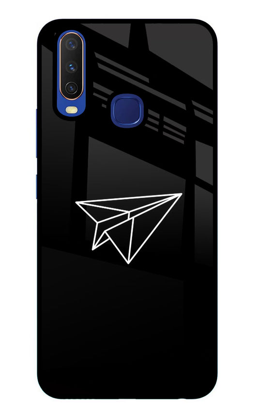 Paper Plane White Vivo Y11/Y12/U10 Glass Case