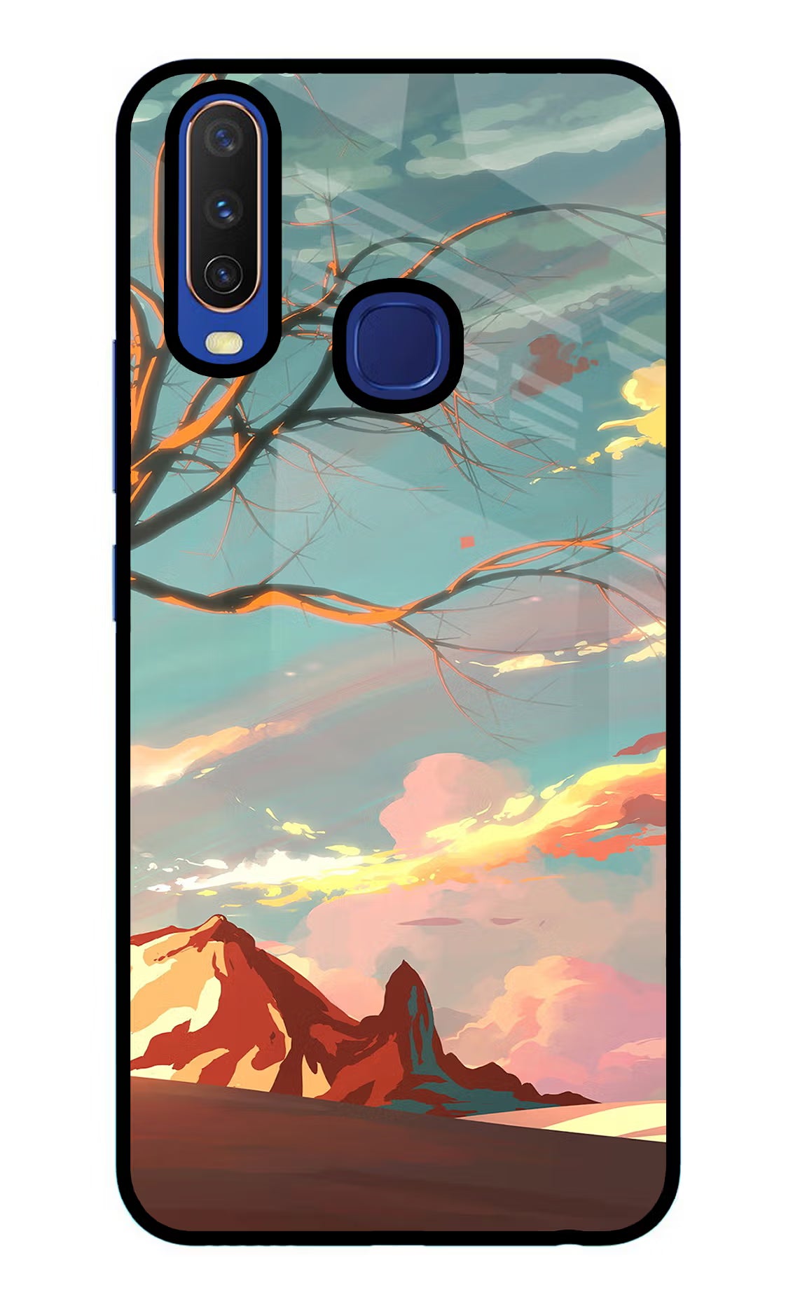 Scenery Vivo Y11/Y12/U10 Glass Case Back Cover by Casekaro