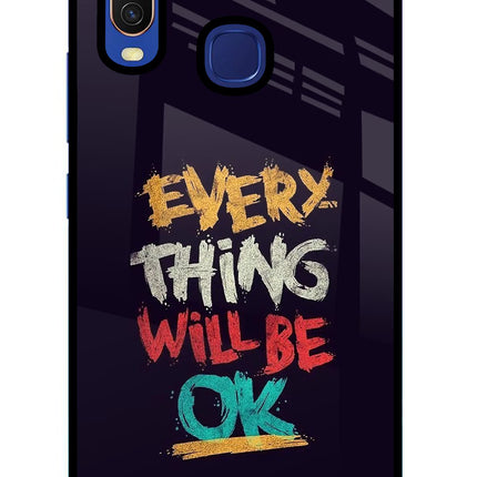 Everything Will Be Ok Vivo Y11/Y12/U10 Glass Case Back Cover by Casekaro