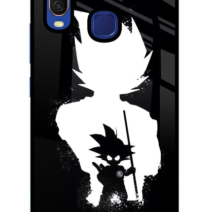 Goku Shadow Vivo Y11/Y12/U10 Glass Case Back Cover by Casekaro