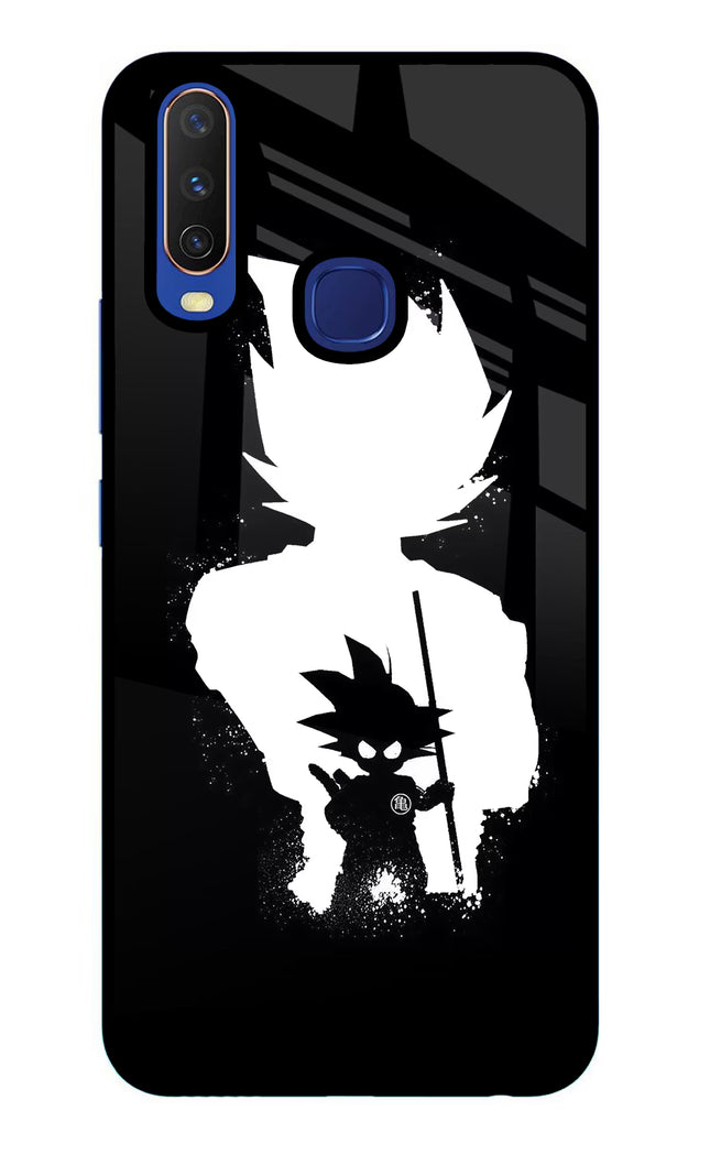 Goku Shadow Vivo Y11/Y12/U10 Glass Case Back Cover by Casekaro