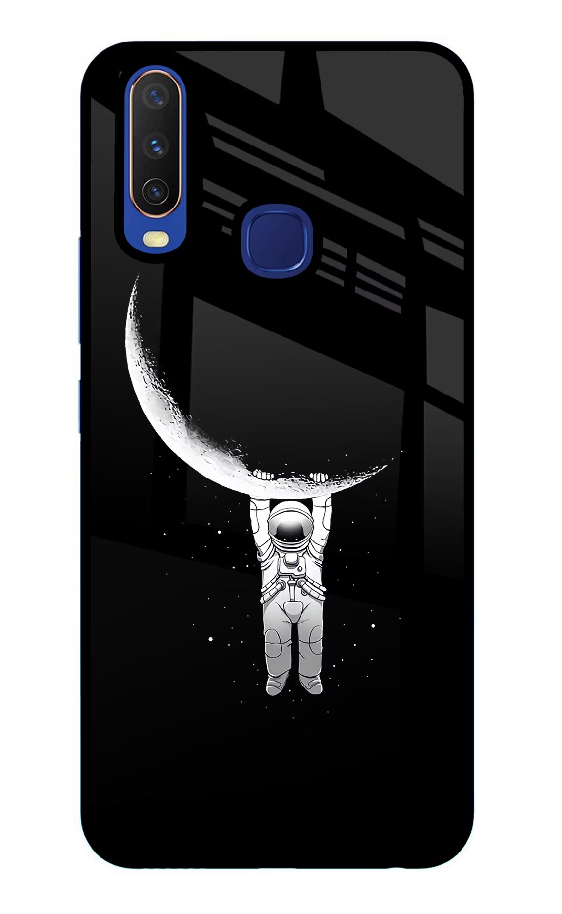 Moon Space Vivo Y11/Y12/U10 Glass Case Back Cover by Casekaro
