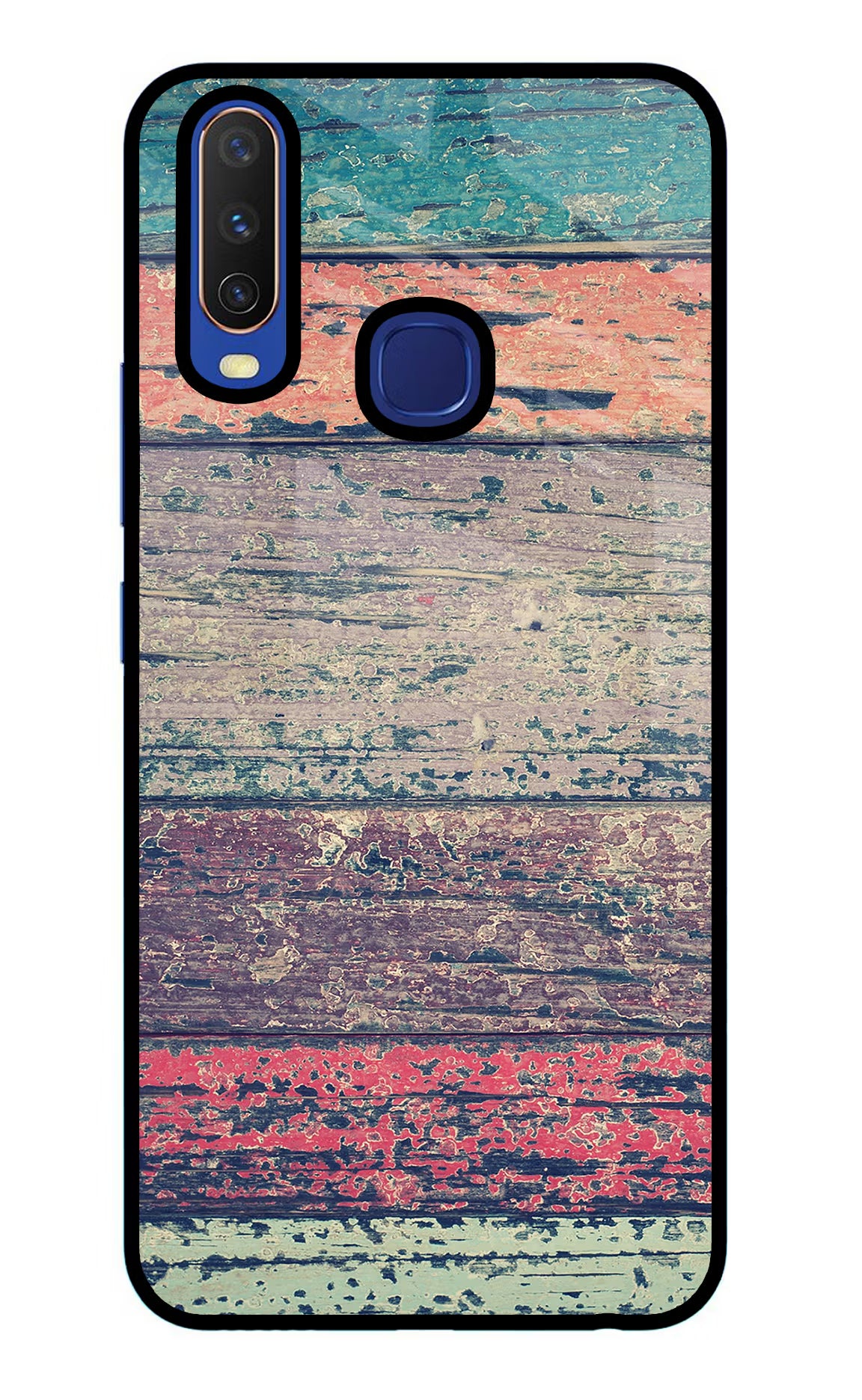 Colourful Wall Vivo Y11/Y12/U10 Glass Case Back Cover by Casekaro
