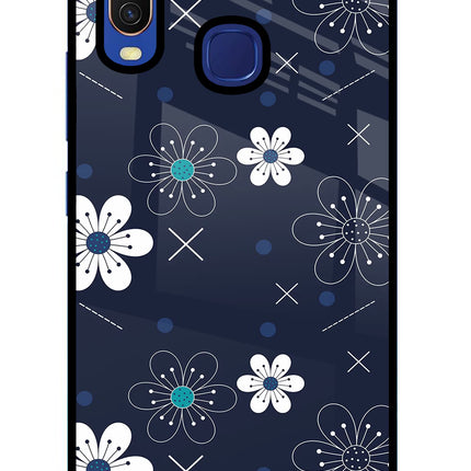 Flowers Vivo Y11/Y12/U10 Glass Case Back Cover by Casekaro