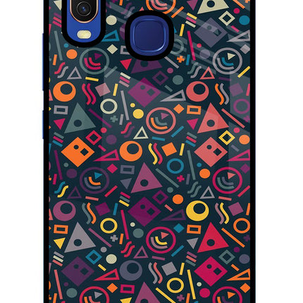 Geometric Abstract Vivo Y11/Y12/U10 Glass Case Back Cover by Casekaro