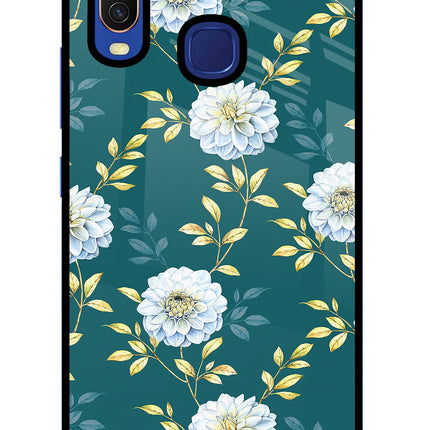 Flowers Vivo Y11/Y12/U10 Glass Case Back Cover by Casekaro