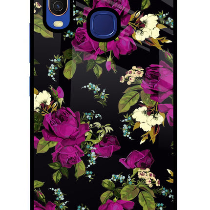 Flowers Vivo Y11/Y12/U10 Glass Case Back Cover by Casekaro