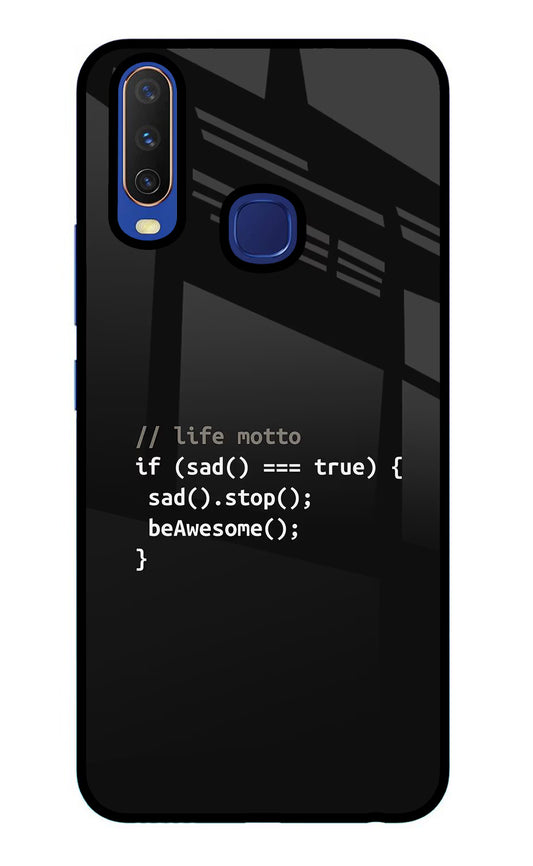 Life Motto Code Vivo Y11/Y12/U10 Glass Case