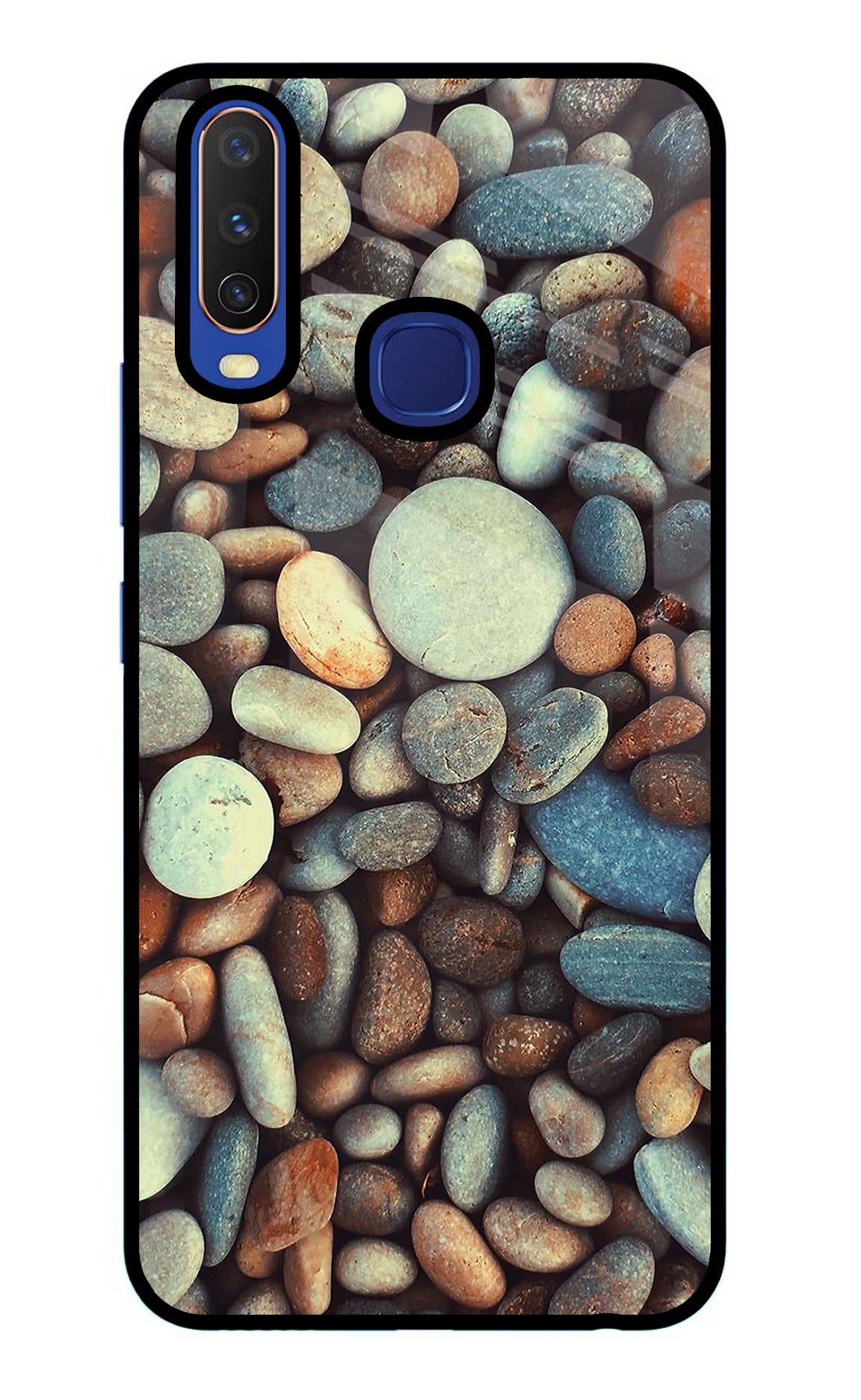 Pebble Vivo Y11/Y12/U10 Glass Case Back Cover by Casekaro