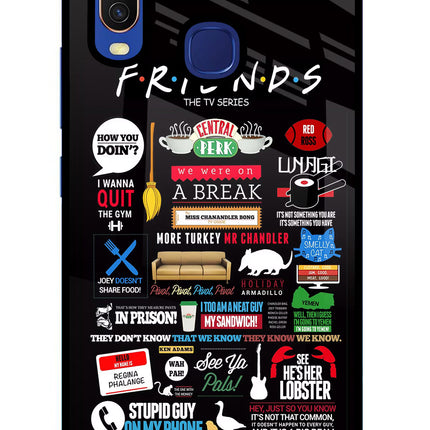 FRIENDS Vivo Y11/Y12/U10 Glass Case Back Cover by Casekaro