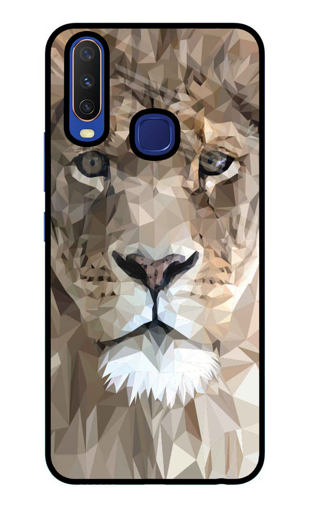 Lion Art Vivo Y11/Y12/U10 Glass Case Back Cover by Casekaro