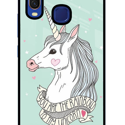 Unicorn Wallpaper Vivo Y11/Y12/U10 Glass Case Back Cover by Casekaro