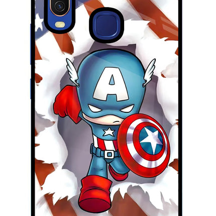 Captain America Vivo Y11/Y12/U10 Glass Case Back Cover by Casekaro