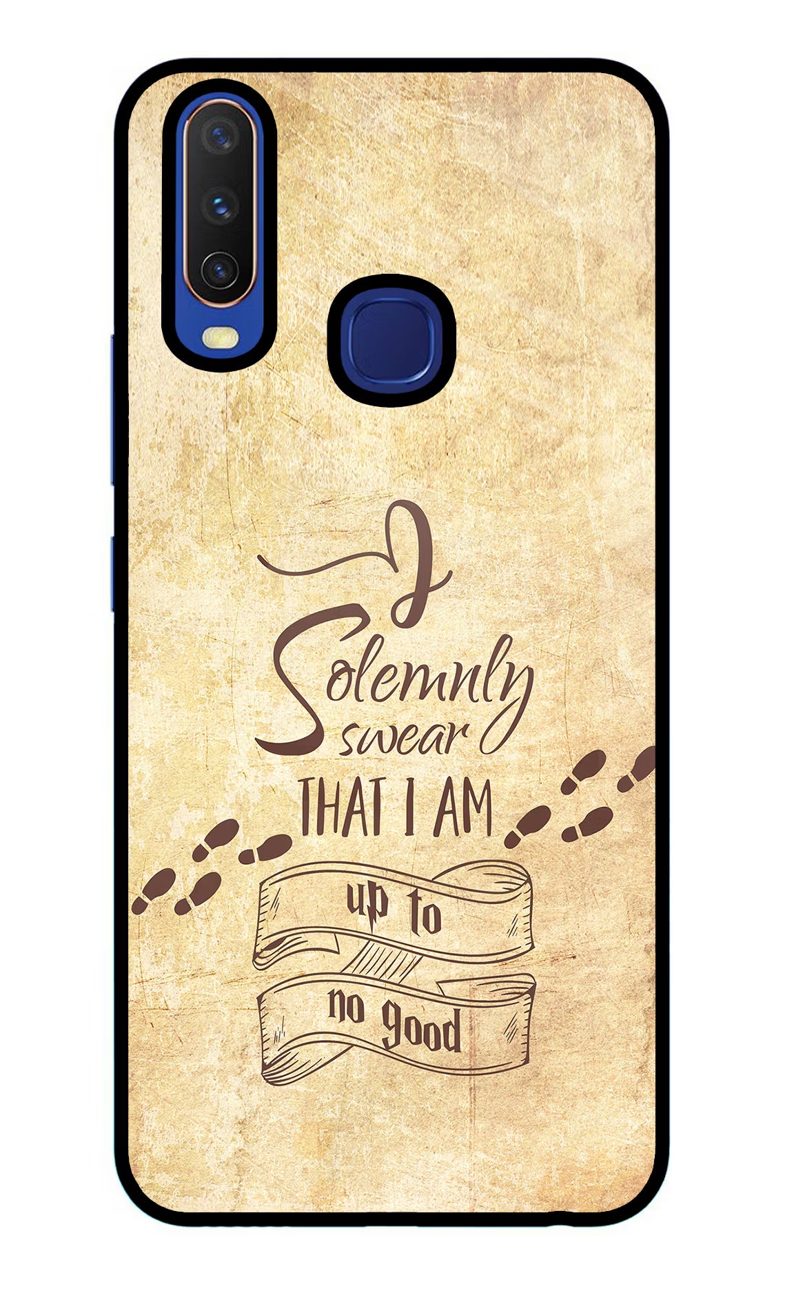I Solemnly swear that i up to no good Vivo Y11/Y12/U10 Glass Case Back Cover by Casekaro
