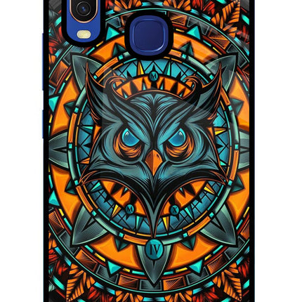 Angry Owl Art Vivo Y11/Y12/U10 Glass Case Back Cover by Casekaro