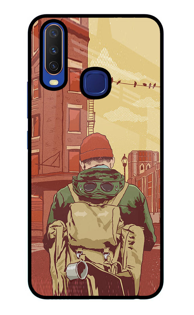 Adventurous Vivo Y11/Y12/U10 Glass Case Back Cover by Casekaro