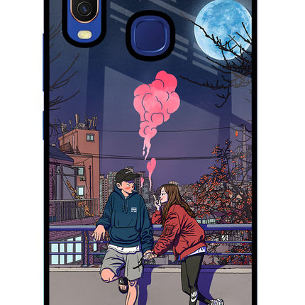 Chilling Couple Vivo Y11/Y12/U10 Glass Case Back Cover by Casekaro