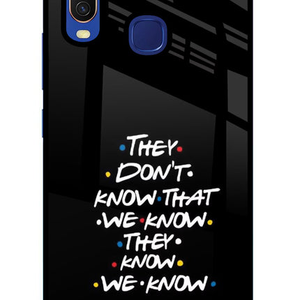FRIENDS Dialogue Vivo Y11/Y12/U10 Glass Case Back Cover by Casekaro