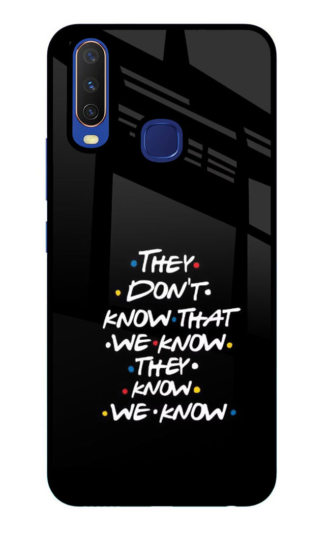 FRIENDS Dialogue Vivo Y11/Y12/U10 Glass Case Back Cover by Casekaro