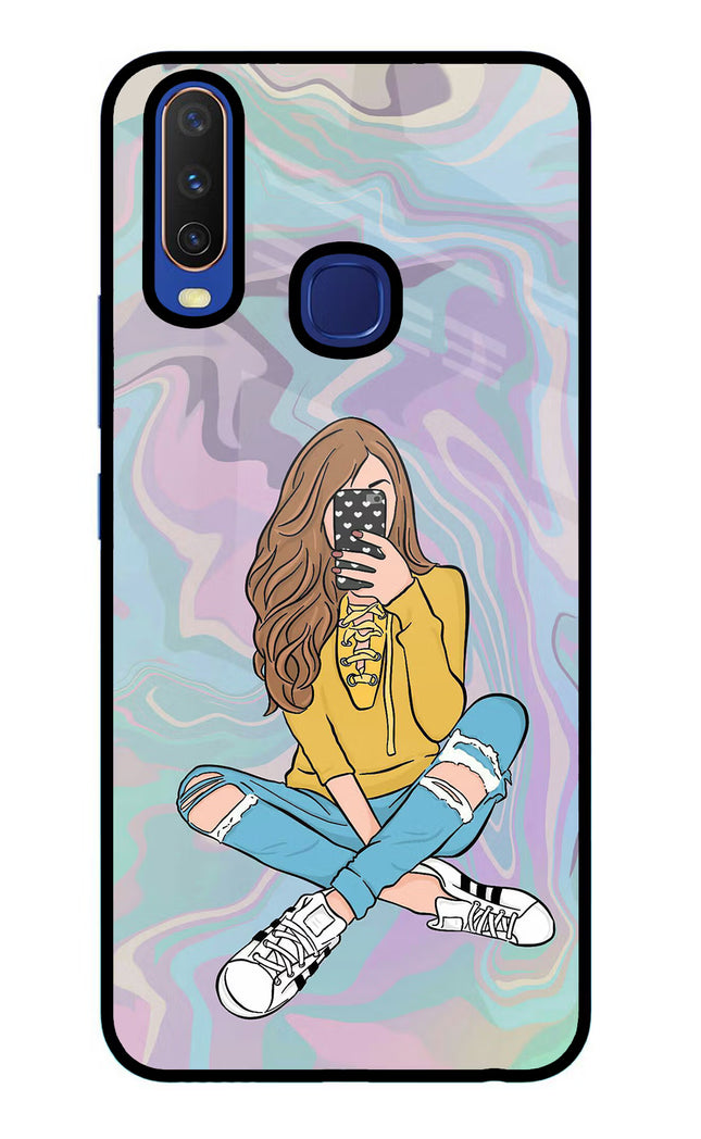 Selfie Girl Vivo Y11/Y12/U10 Glass Case Back Cover by Casekaro