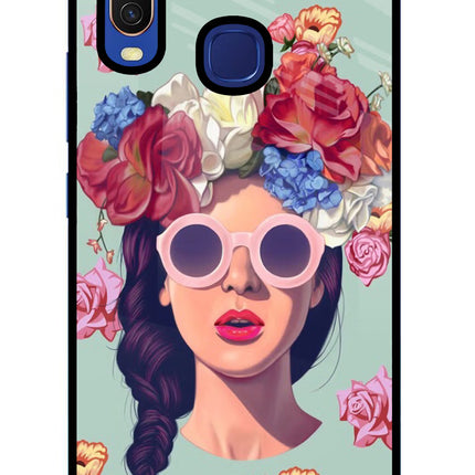 Pretty Girl Vivo Y11/Y12/U10 Glass Case Back Cover by Casekaro
