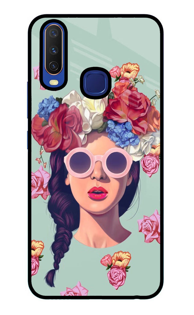 Pretty Girl Vivo Y11/Y12/U10 Glass Case Back Cover by Casekaro
