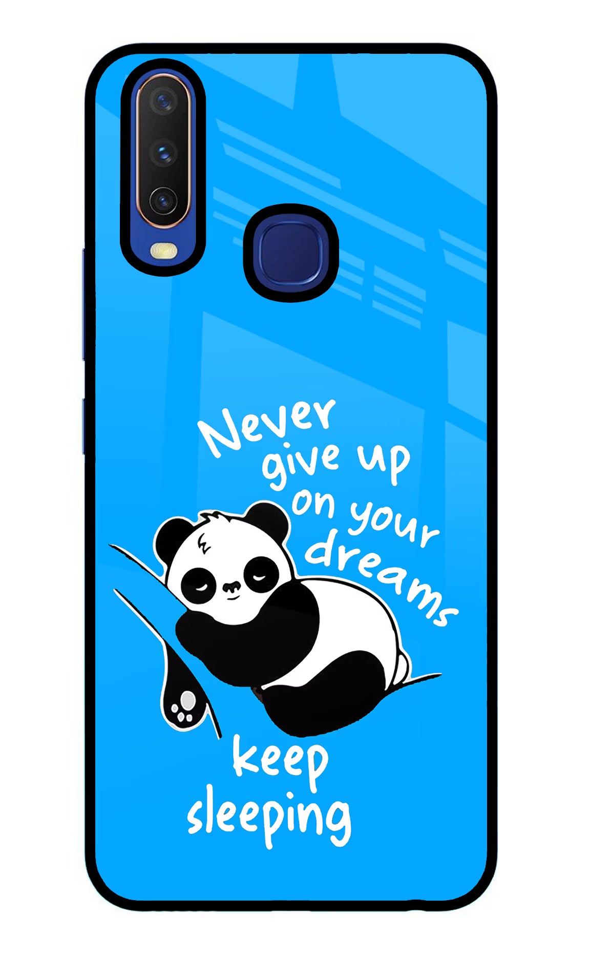 Keep Sleeping Vivo Y11/Y12/U10 Glass Case Back Cover by Casekaro