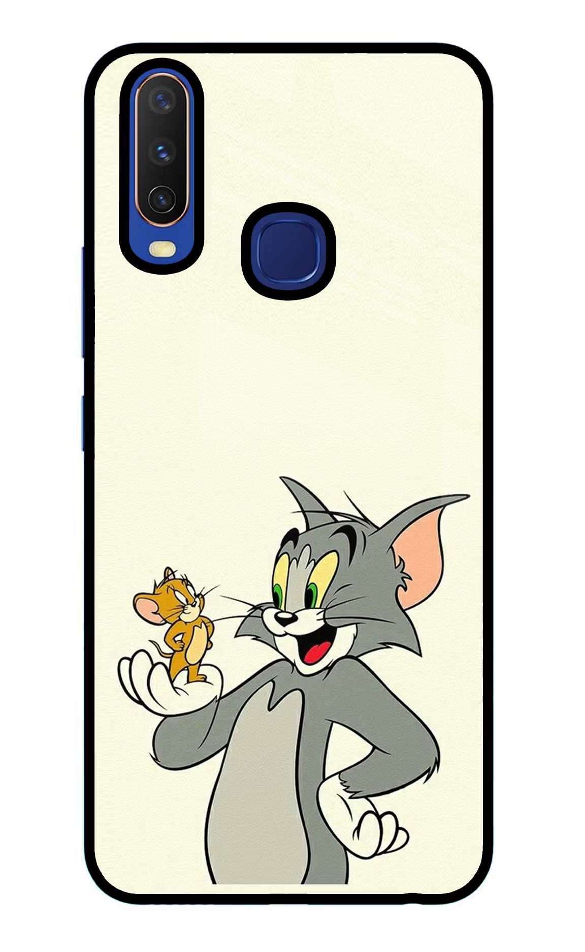 Tom & Jerry Vivo Y11/Y12/U10 Glass Case Back Cover by Casekaro