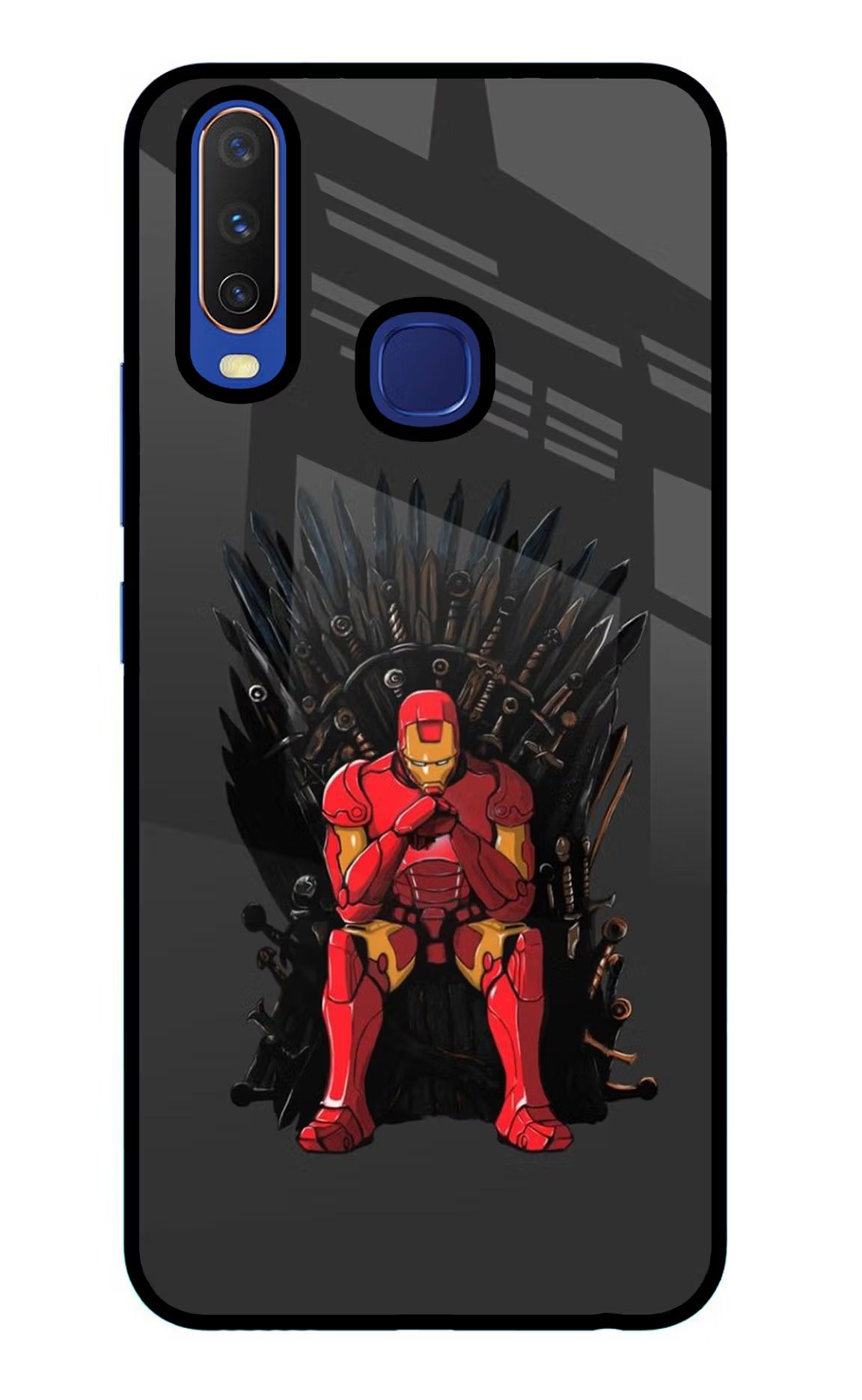 Ironman Throne Vivo Y11/Y12/U10 Glass Case Back Cover by Casekaro