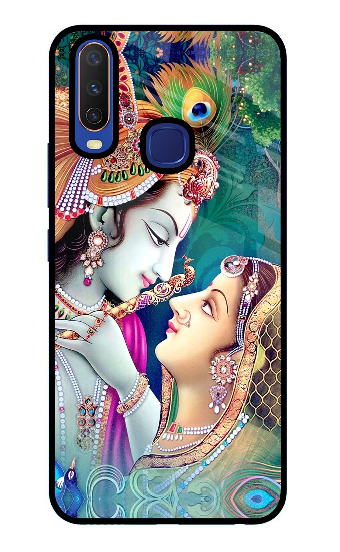 Lord Radha Krishna Vivo Y11/Y12/U10 Glass Case Back Cover by Casekaro