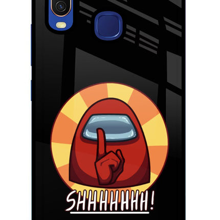 Among Us Shhh! Vivo Y11/Y12/U10 Glass Case Back Cover by Casekaro